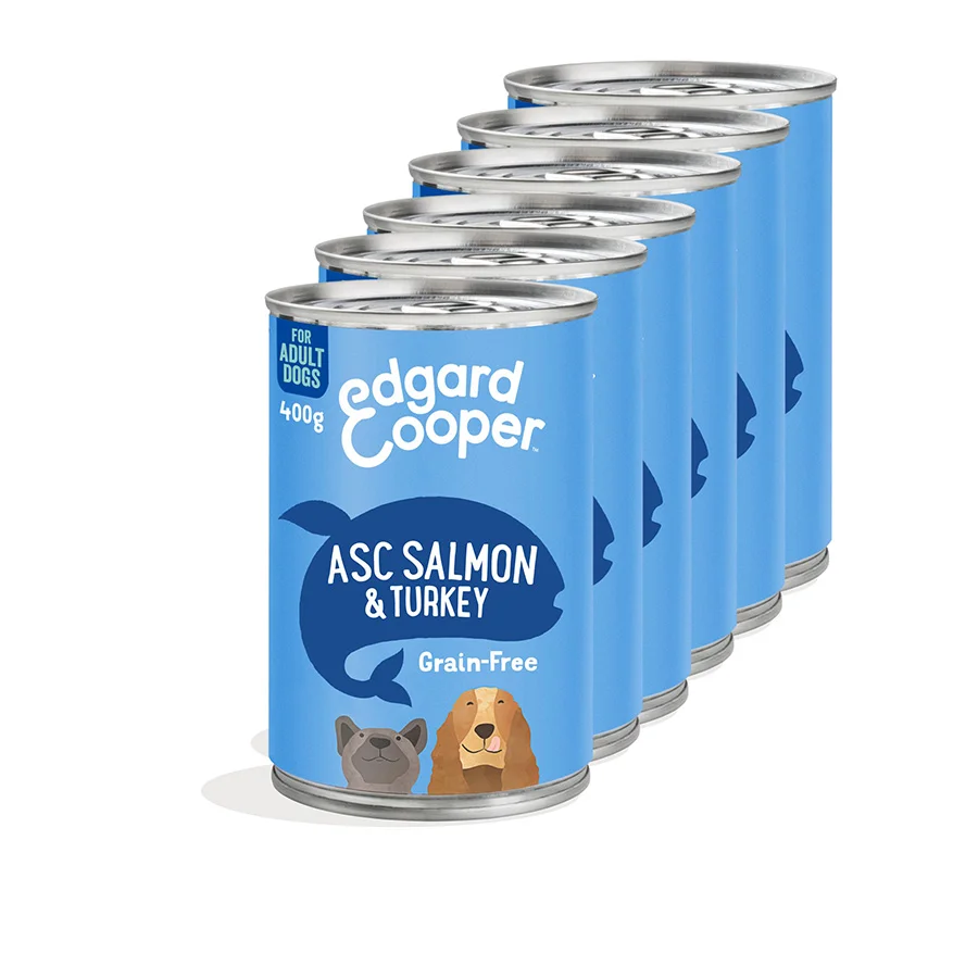 Next-Generation Edgard Cooper Grain Complete Wet Adult Dog Food Salmon Turkey 6x400g World-Class