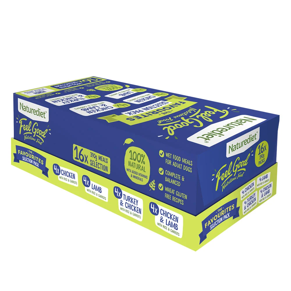 Natural Naturediet Feel Good Wet Adult Dog Food 16x390g Effective