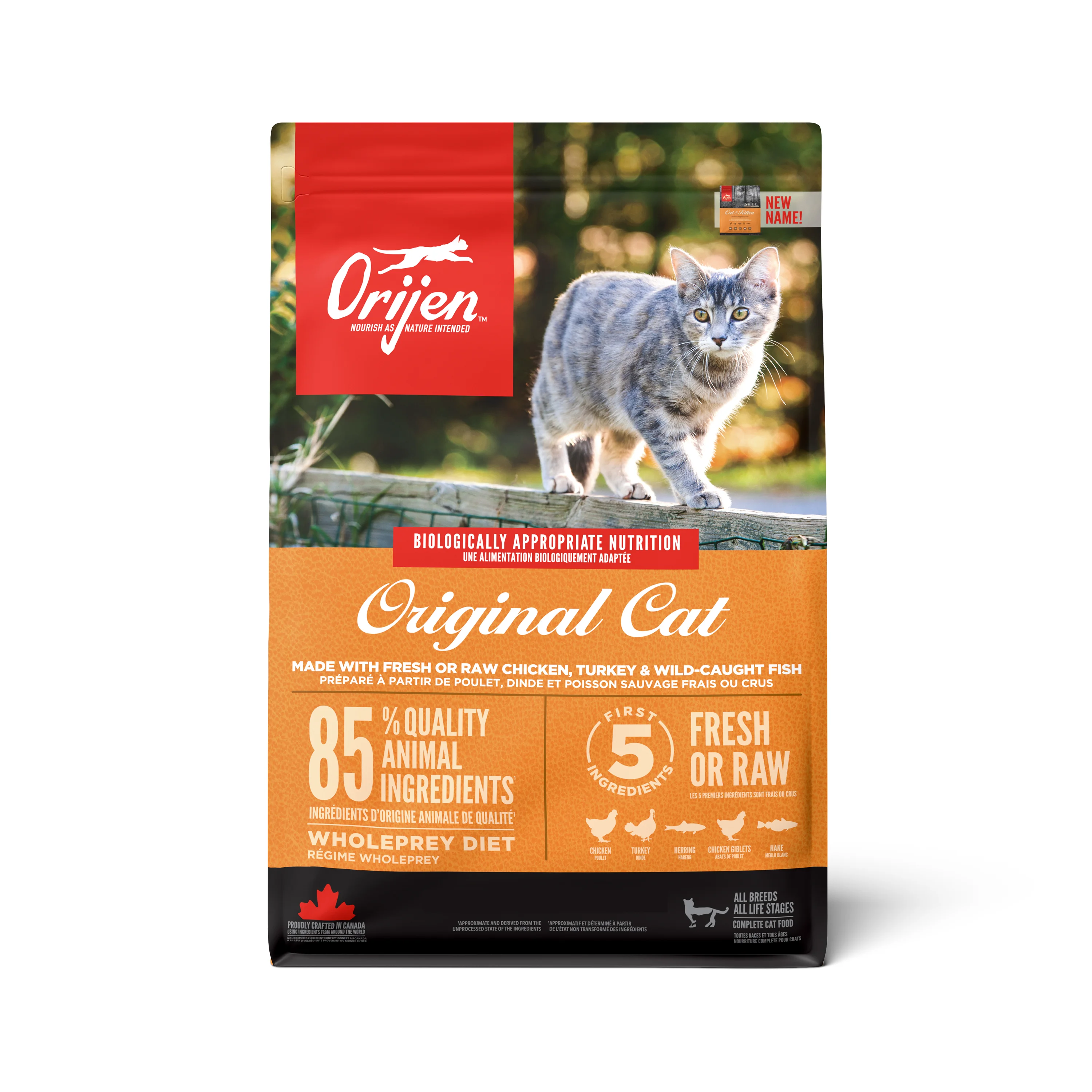 First-Class ORIJEN Adult Dry Cat Food with Chicken Turkey Fish Breathable