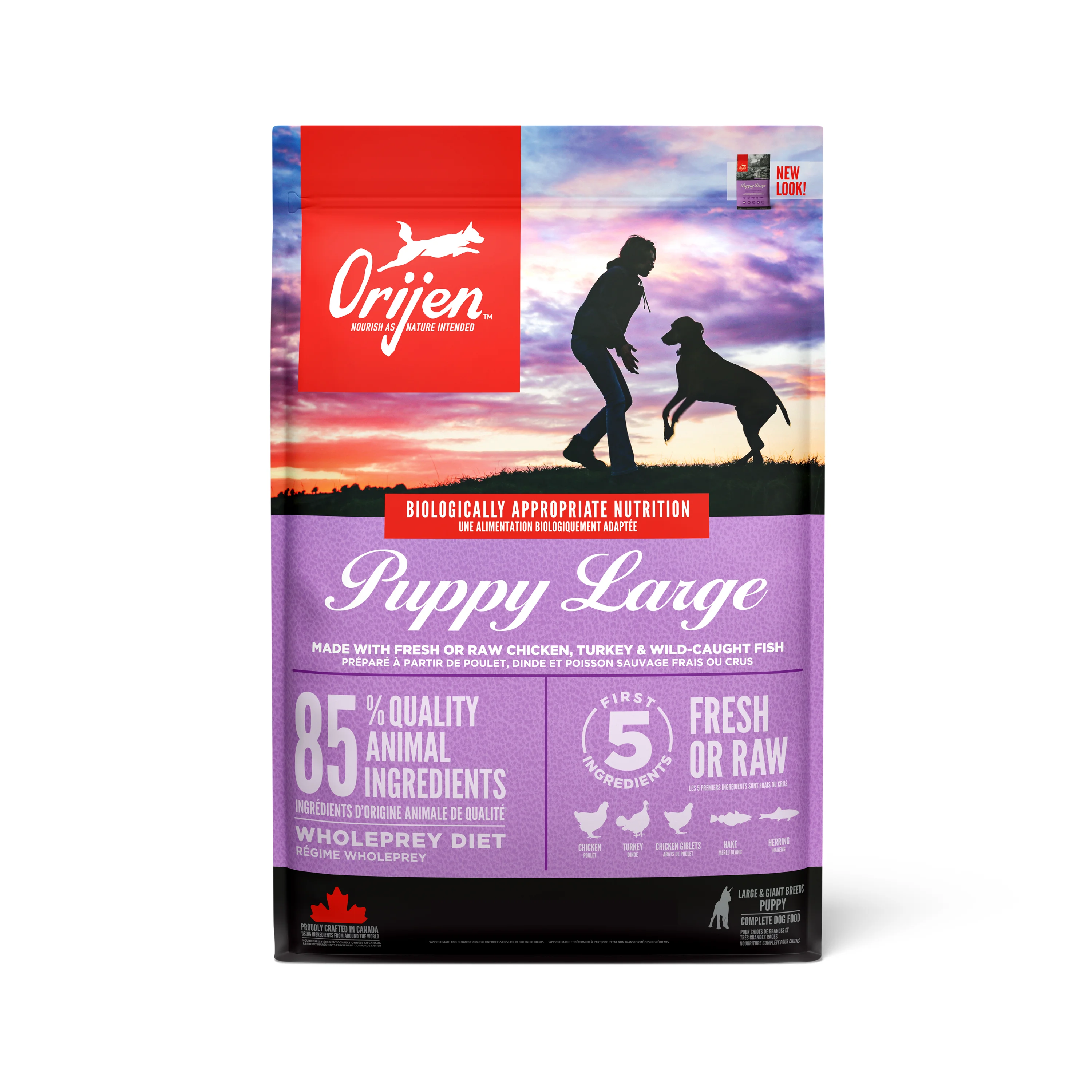 Genuine ORIJEN Large Breed Puppy Dry Food with Chicken Turkey Fish World-Class