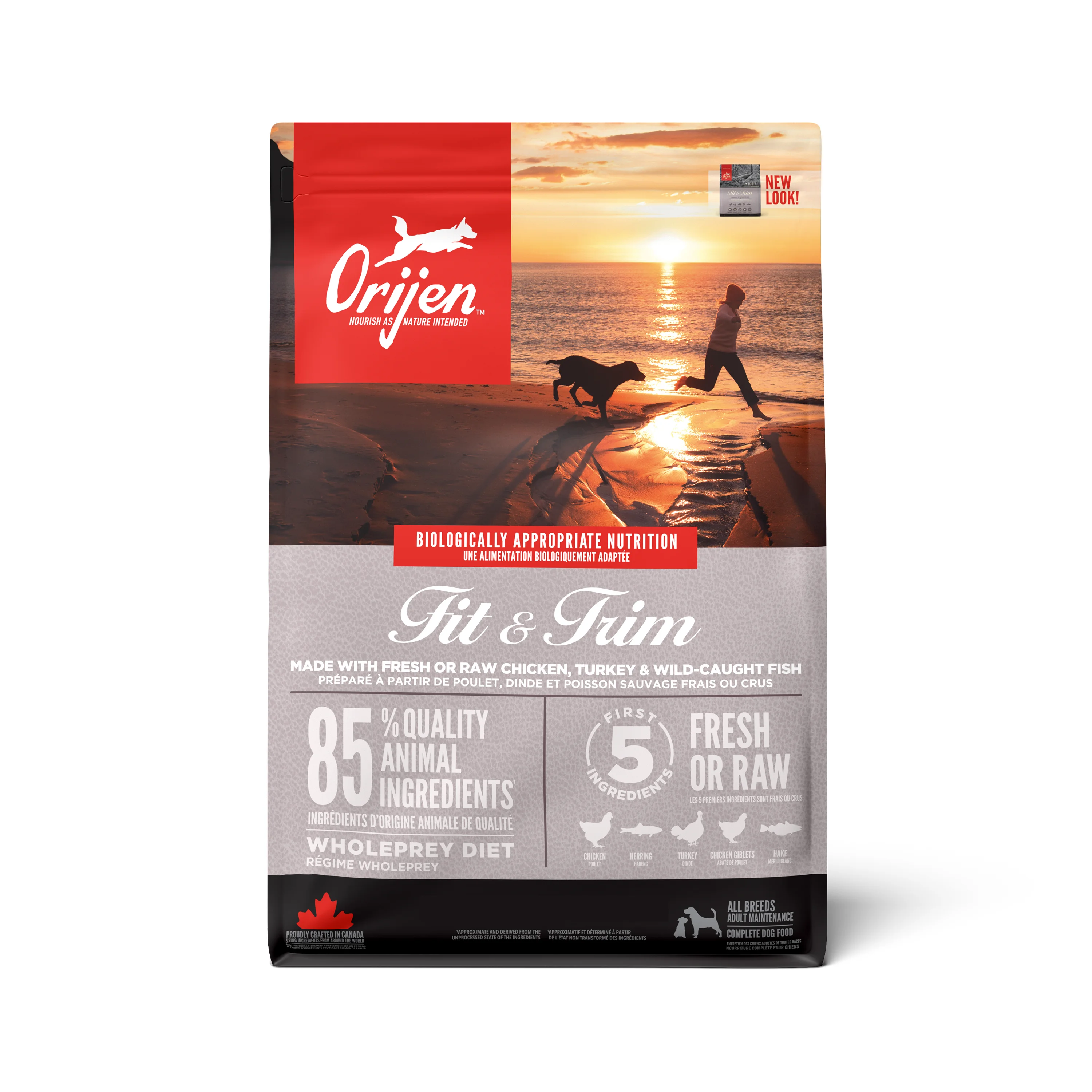 Reliable ORIJEN Fit Trim Adult Dry Dog Food with Chicken Turkey Wild-Caught Fish Sophisticated