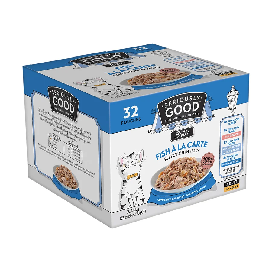 Verified Seriously Good Wet Adult Cat Food Fish Jelly Long-Lasting