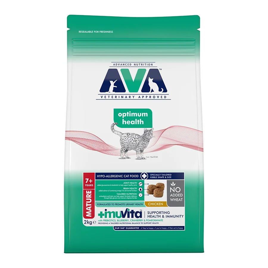 Elegant AVA Optimum Health Mature Dry Cat Food Chicken Official