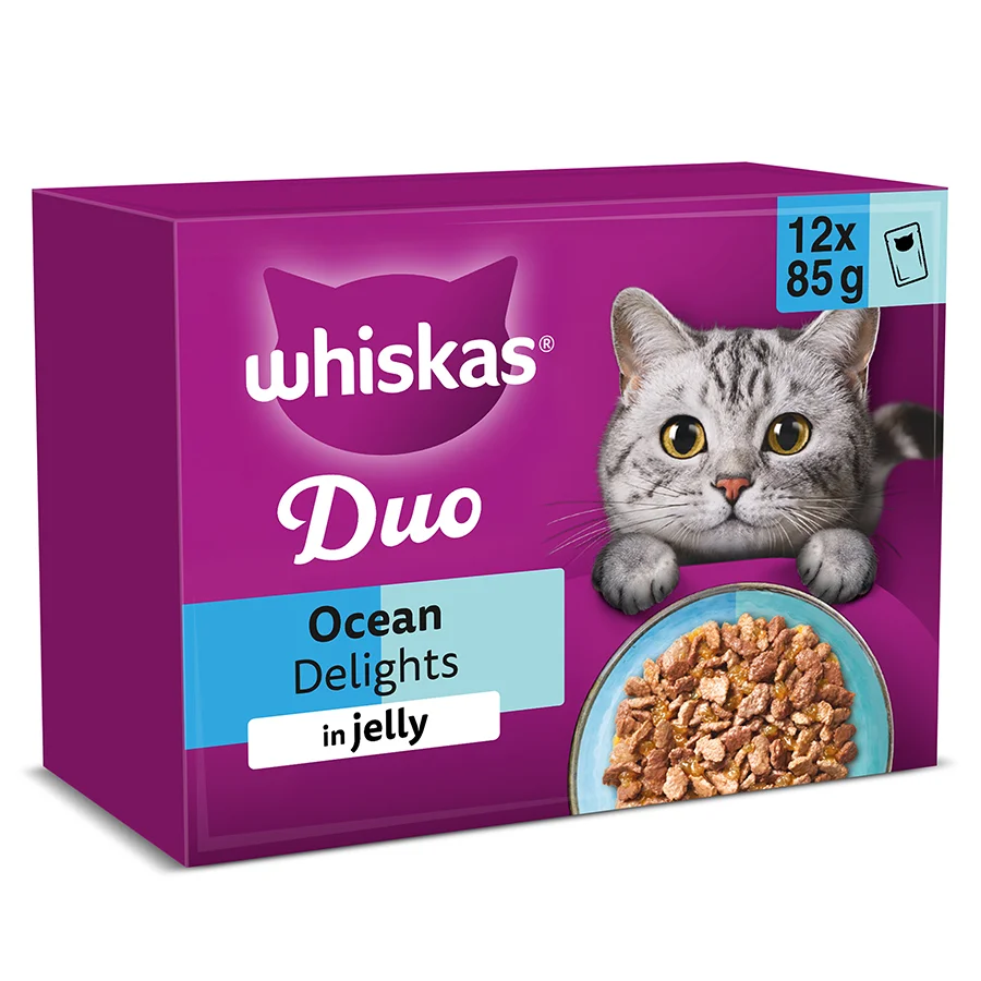 Sustainable Whiskas 1 Adult Wet Cat Food Ocean Delights In Jelly 12x85g Fine Crafted
