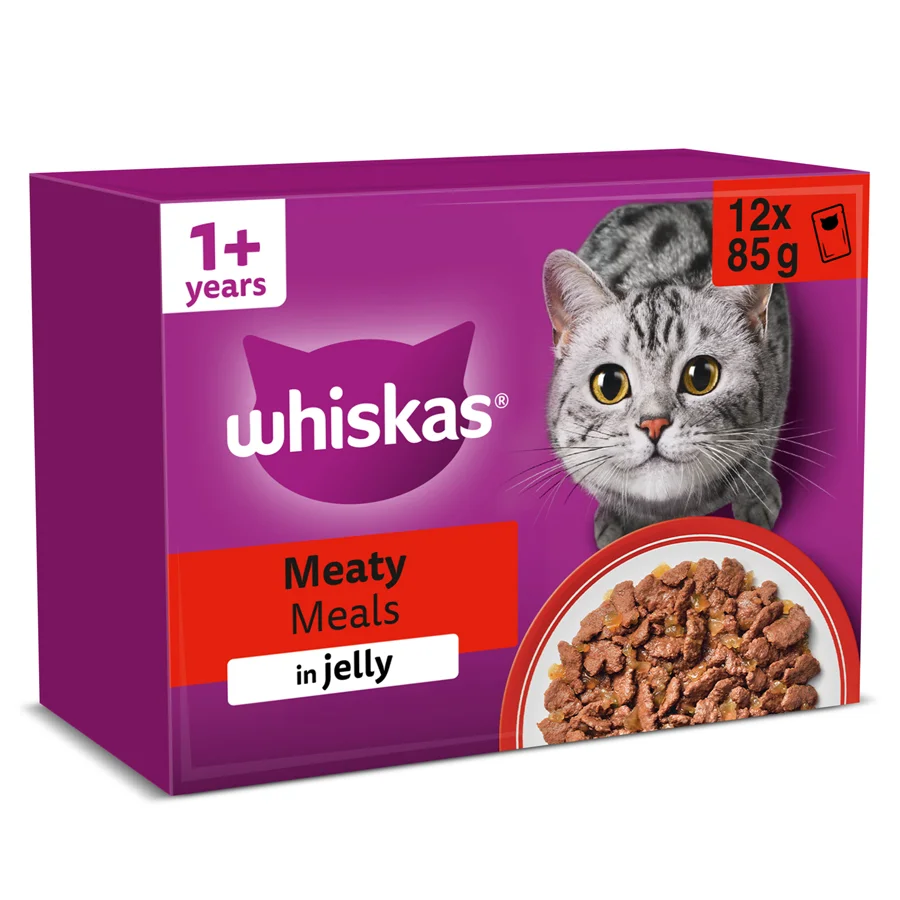 Responsible Whiskas 1 Adult Wet Cat Food Meaty Meals In Jelly 12x85g Original