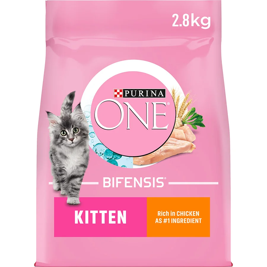 Casual Purina ONE Kitten Dry Cat Food Chicken Wholegrain 2.8kg Advanced