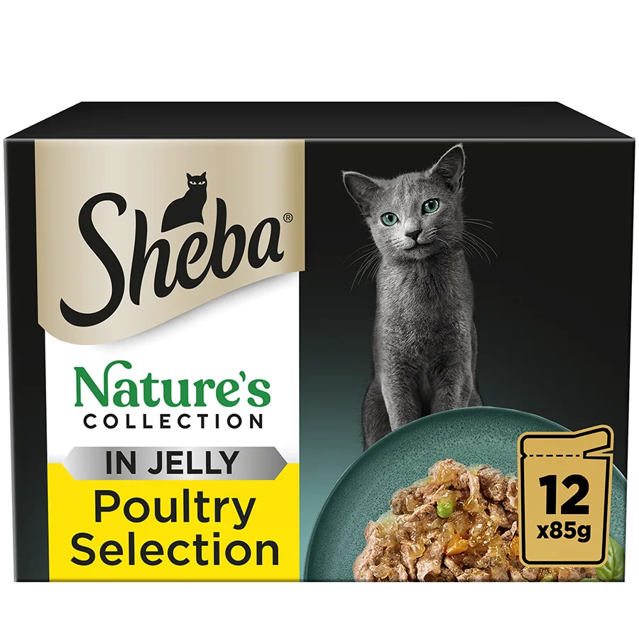 Next-Generation Sheba Natures Collection Adult Wet Cat Food Poultry In Jelly 12x85g Classic