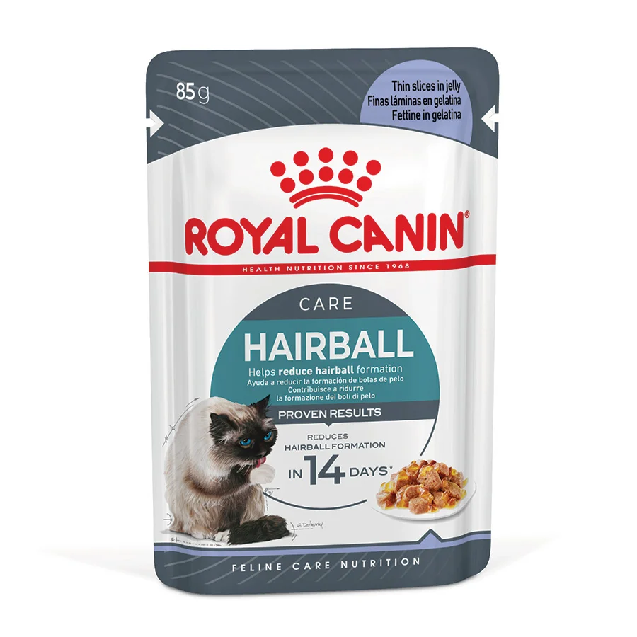 Minimalist Royal Canin Hairball Care Wet Adult Cat Food In Jelly 12x85g Fine