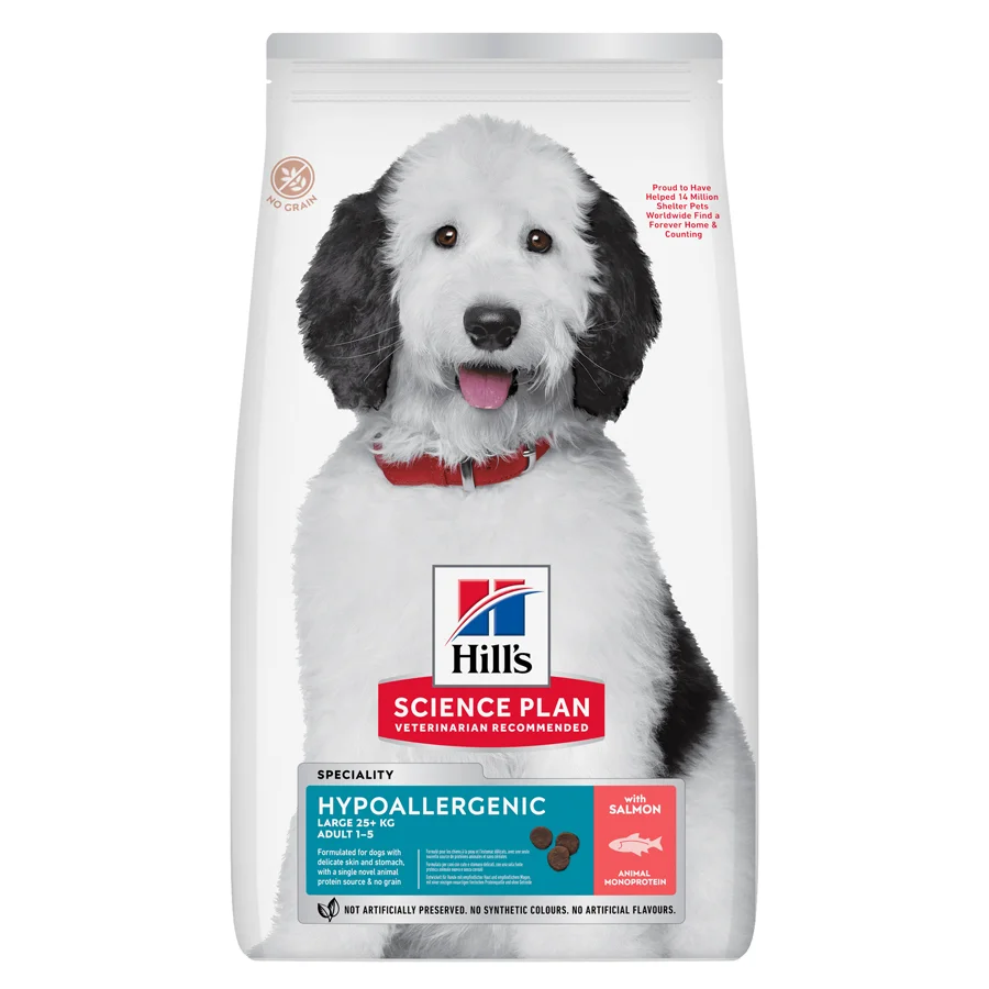 Lightweight Hill x27 s Science Plan Hypoallergenic Large Breed Adult Dry Dog Food 14kg Natural