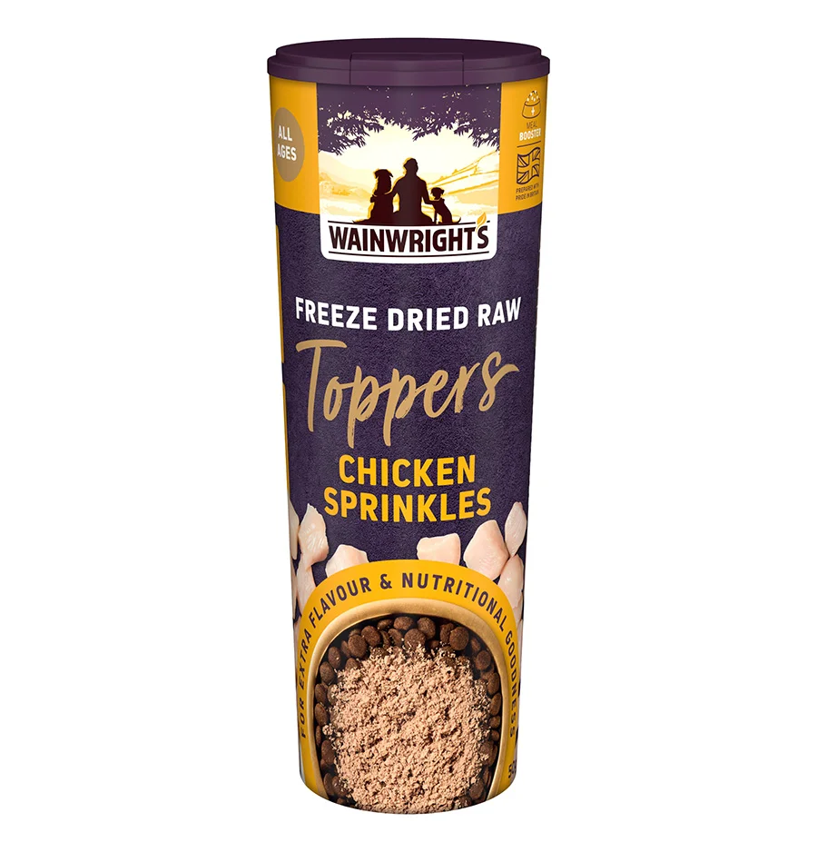 Excellent Wainwright x27 s ze Dried Raw Dog Food Toppers Sprinkle Chicken 50g Healthy