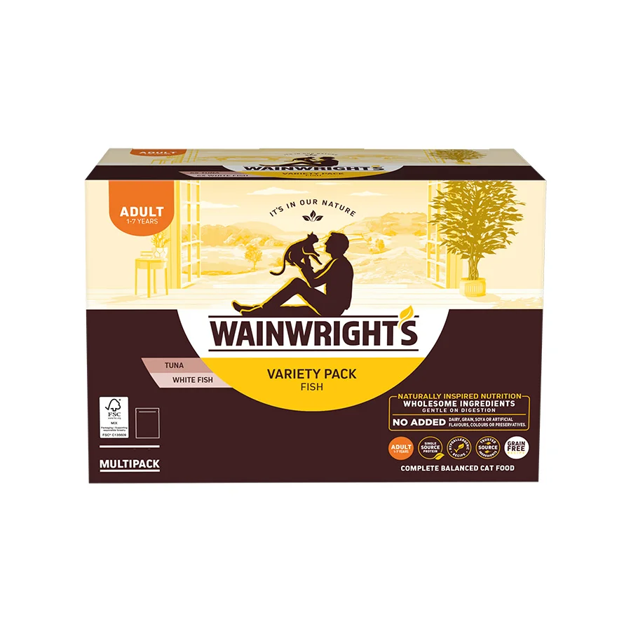 Authentic Wainwright x27 s Grain Wet Adult Cat Food Variety Pack Fish Fashionable