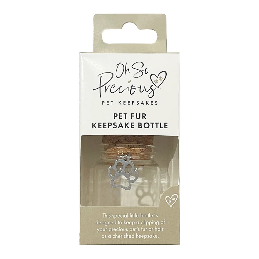 Green Oh So Precious Pet Fur Bottle Keepsake Environmentally Friendly