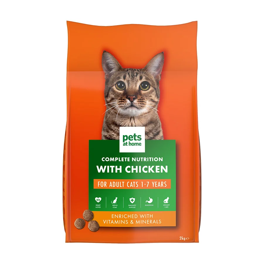 Verified Pets at Home Complete Nutrition Dry Adult Cat Food with Chicken 2kg Comfortable