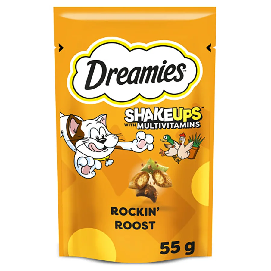 Casual Dreamies Shakeups Multivitamin Rockin Rooster Cat and Kitten Treats 55g Crafted