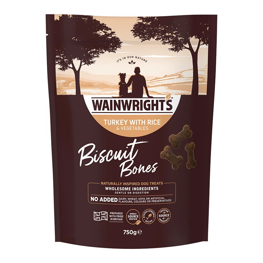 Smart Wainwright x27 s Biscuit Bones Dog Treats Turkey with Rice Vegetables 750g Contemporary