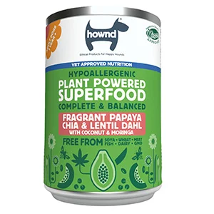 Efficient HOWND Plant Based Fragrant Papaya， Lentil Chia Dahl Wet Adult Dog Food 6x400g Flexible