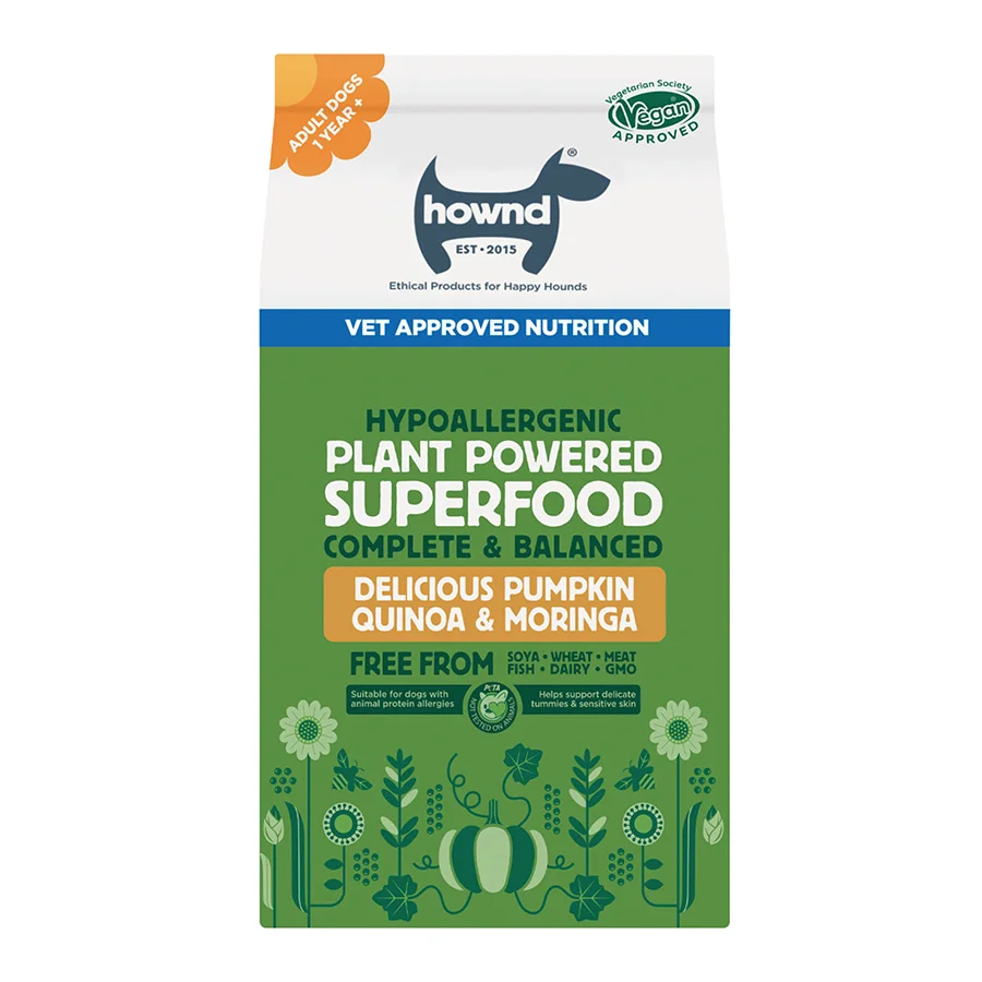 Effective HOWND Plant Based Delicious Pumpkin， Quinoa Moringa Dry Adult Dog Food Powerful