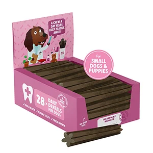 Stylish Denzel x27 s Daily Dentals for Puppies Small Dogs Salmon Spearmint Natural