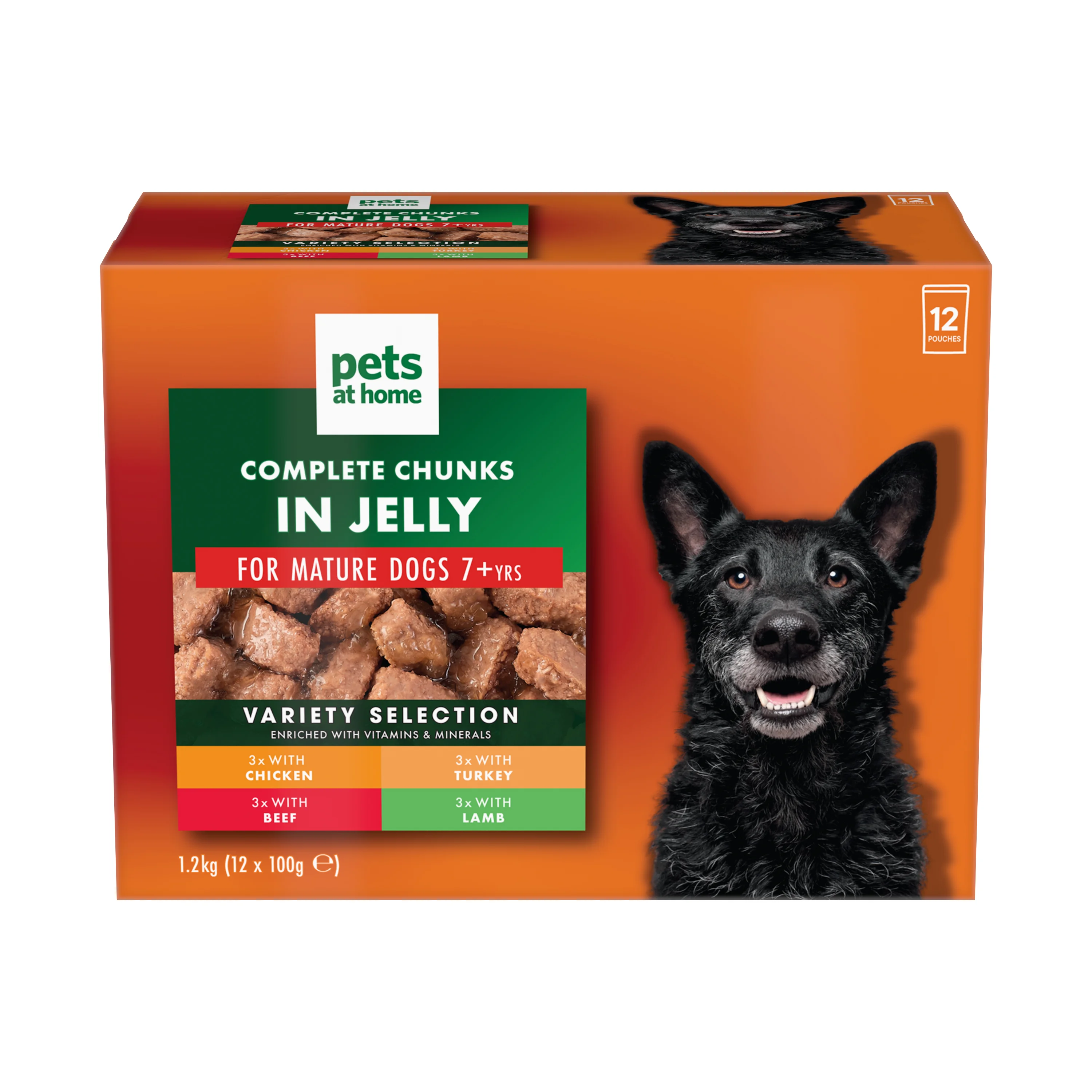 Powerful Pets at Home Complete Chunks in Jelly Mature Wet Dog Food Variety Practical