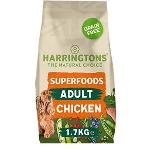 Exceptional Harringtons Superfoods Dry Adult Dog Food Chicken 1.7kg Pure