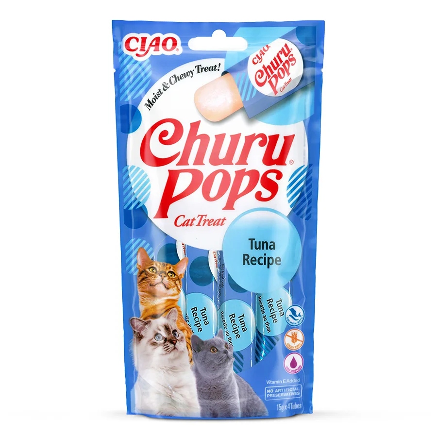 Classic Ciao Churu Cat Treat Pops Tuna 4 x 15g Authentic