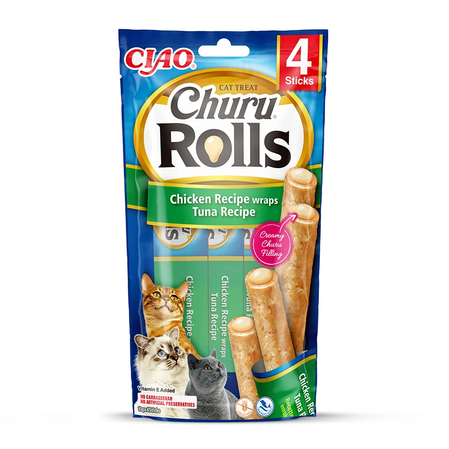 Casual Ciao Churu Cat Treat Rolls Chicken Tuna 4 x 10g Effective