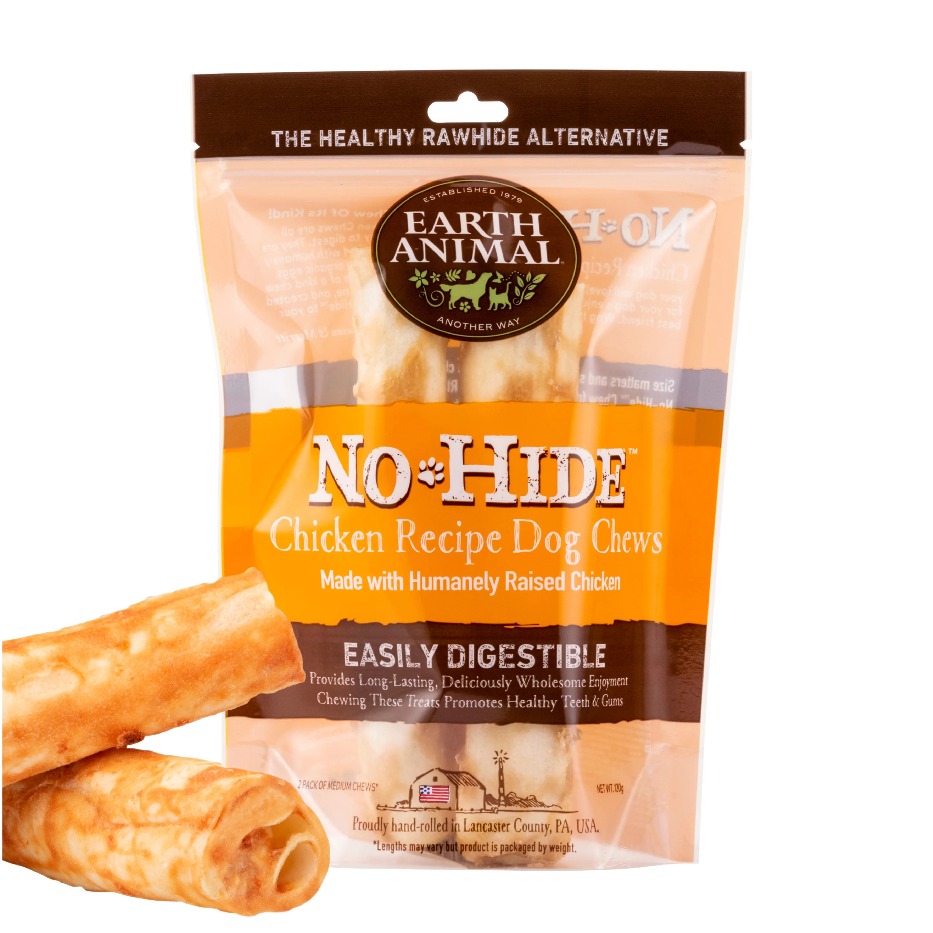 Elite Earth Animal No-Hide Chicken Dog Chew Medium x2 Prestigious