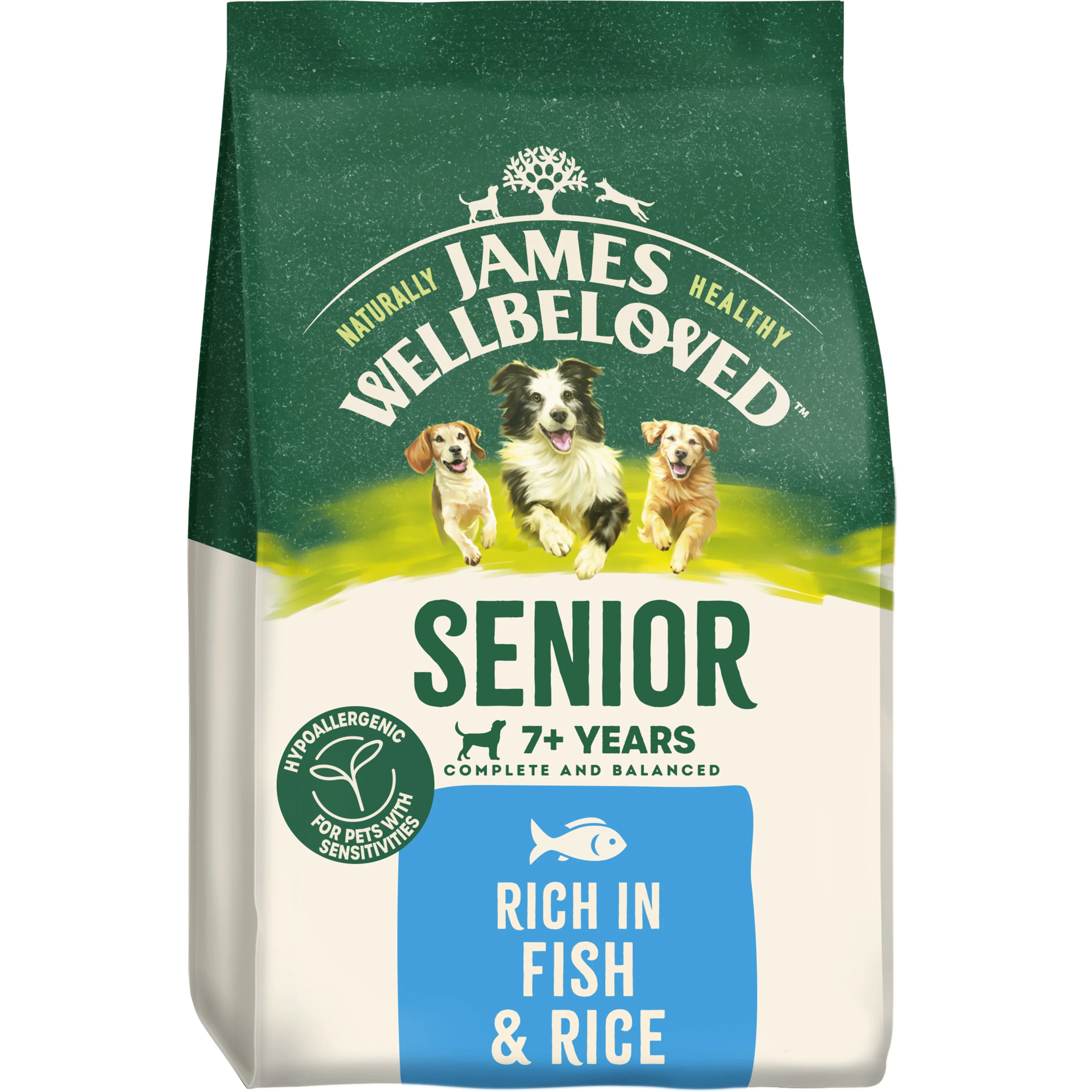 Premium Material James Wellbeloved Senior Dry Dog Food Fish Rice Artisan