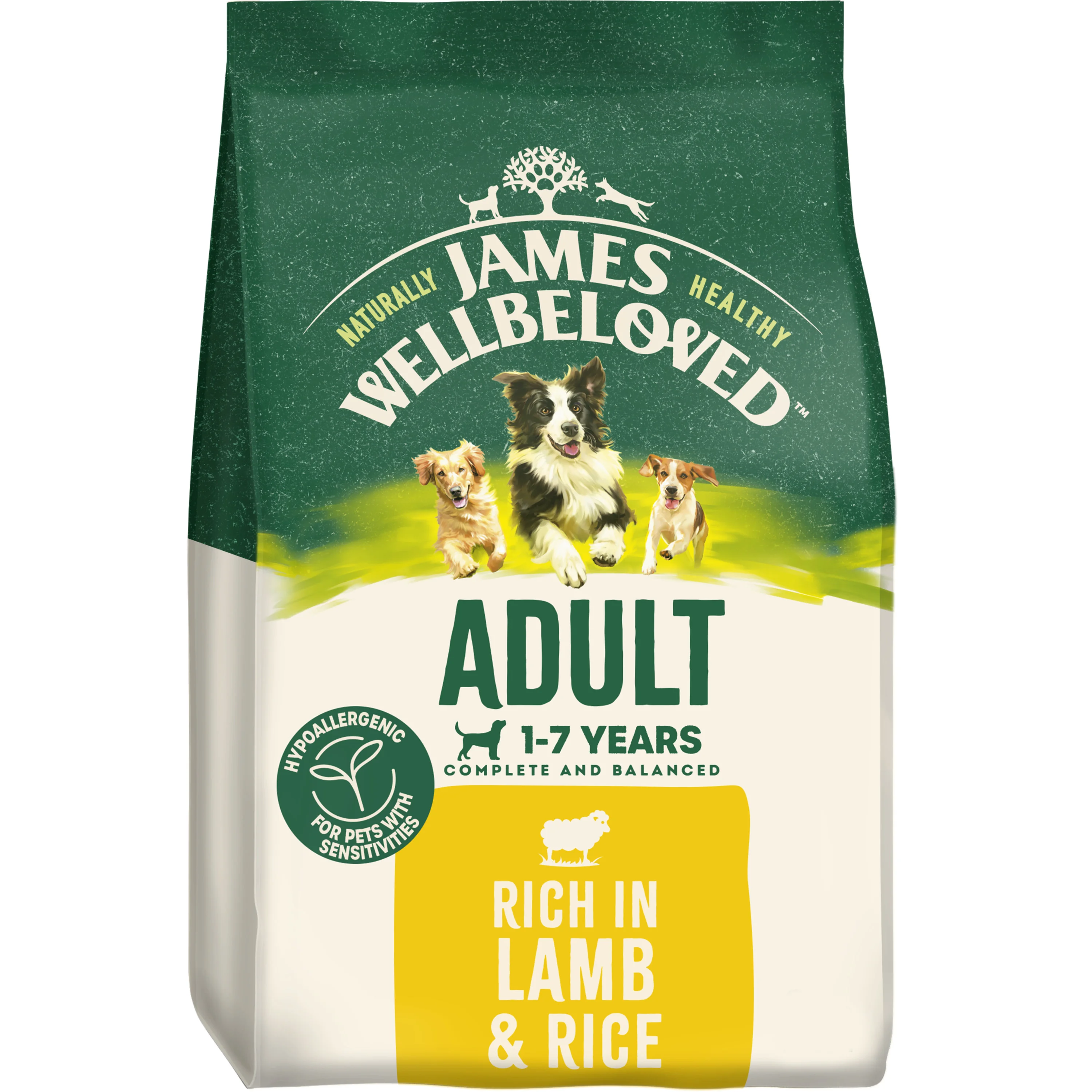 High-End James Wellbeloved Adult Dry Dog Food Lamb Rice 7.5kg Superior