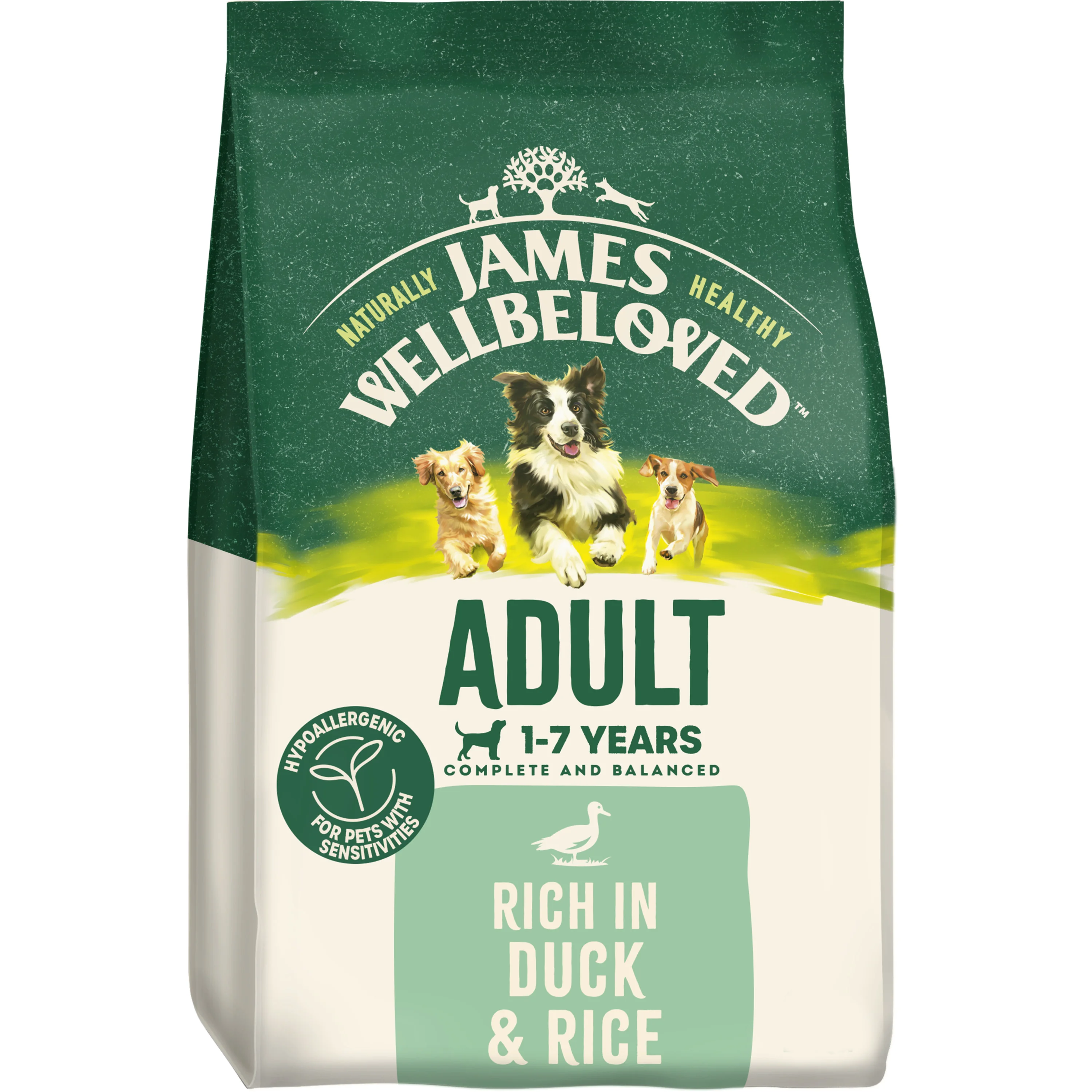 Carefully Designed James Wellbeloved Adult Dry Dog Food Duck Rice Optimized