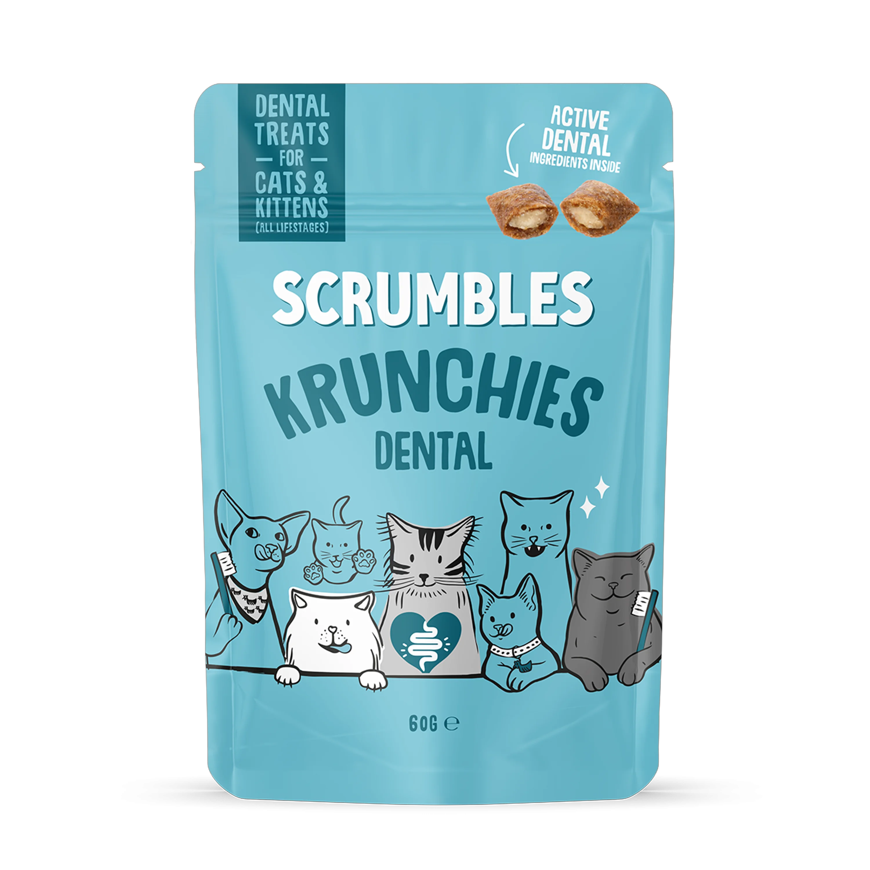 Modern Scrumbles Krunchies Dental Cat Treats First-Class