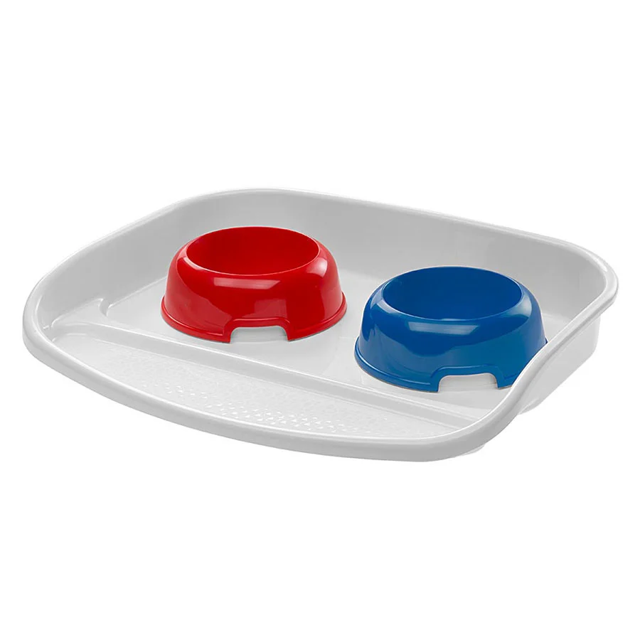 Sustainable Ferplast Lindo Cat Dog Feeding Station Bowls Small Crafted
