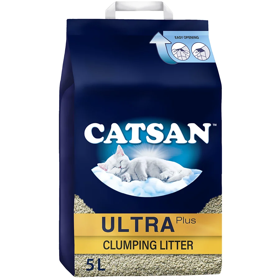 Durable Catsan Ultra Clumping Odour Control Cat Litter 5L Artisan
